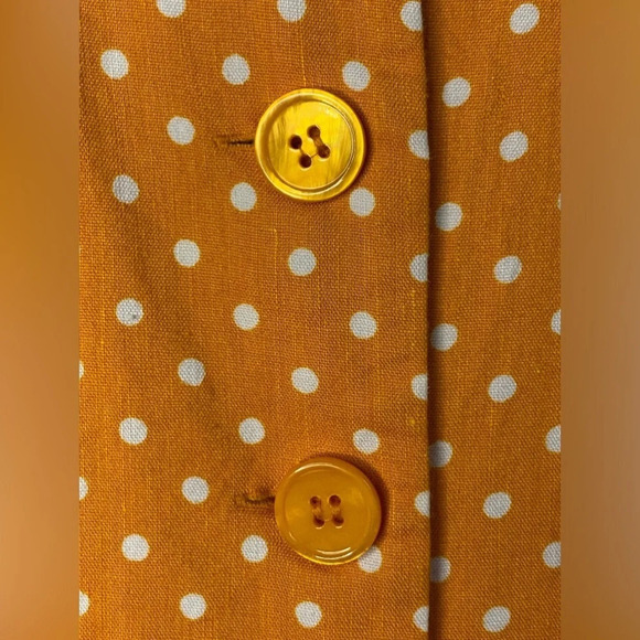 ✨Host Pick ✨ NWOT Rachel Parcell Linen Blend Polka Dot Button Down Midi Dress - Picture 8 of 9